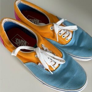Vans Blue and Pink Canvas Sneakers